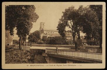 [Neufchâteau]. - Le pont et l'église Saint-Christophe.