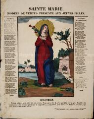 Sainte Marie, modèle de vertus présenté aux jeunes filles.
