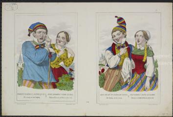 Jean qui pleure et Jeanne qui rit/Juan llorando y Juana riendo/John weeping and Jane laughing/Johann velcher veint und Johanna velche lacht. Jean qui rit et Jeanne qui pleure/Juan riendo y Juana llorando/John laughing and Jane weeping/Johann velche lacht und Johanna velcher veint.