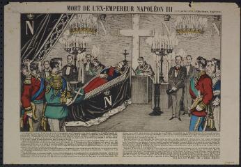 Mort de l'ex-empereur Napoléon III (le 9 janvier 1873, à Chislehurts, Angleterre).