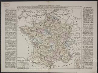Géographie historique de la France.