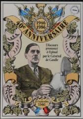 1946-1986.– 40e anniversaire du discours prononcé à Épinal par le général de Gaulle le (29 septembre 1946).