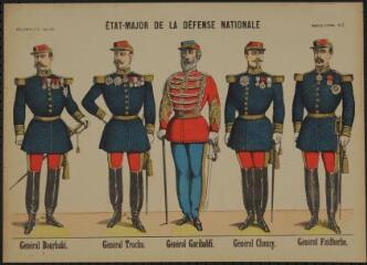 État-major de la Défense nationale (n° 2). [Catalogue spécial des soldats - soldats français - 1 rang à pied, - 5 sujets].