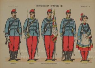 Chasseurs d'Afrique (n° 16). [Catalogue spécial des soldats - soldats français - 1 rang à pied - 5 sujets].