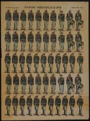 Garde républicaine (n°187). [Catalogue spécial des soldats - soldats français - 5 rangs à pied - 35 sujets].