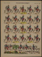 Chasseurs d'Afrique (n° 206). [Catalogue spécial des soldats - soldats français - 5 rangs à cheval - 20 sujets].