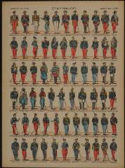 État-Major (n° 215). [Catalogue spécial des soldats - soldats français - 6 rangs à pied - 132 sujets].