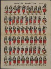 Zouaves : grande tenue (n° 224). [Catalogue spécial des soldats - soldats français - 6 rangs à pied - 30 sujets].