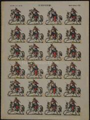 Cuirassiers (n° 252). [Catalogue spécial des soldats - soldats français - 6 rangs à cheval - 24 sujets].