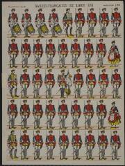 Gardes-français de Louis XVI n° 394 [Catalogue spécial des soldats - soldats français - troupes anciennes - 5 rangs à pied - 45 sujets].