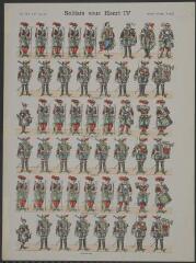 Soldats sous Henri IV (n° 402). [Catalogue spécial des soldats - soldats français - troupes anciennes - 6 rangs à pied - 51 sujets].