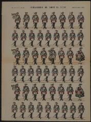 Cuirassiers de Louis 15. (1770) (n° 404). [Catalogue spécial des soldats - soldats français - troupes anciennes - 6 rangs à pied - 51 sujets].