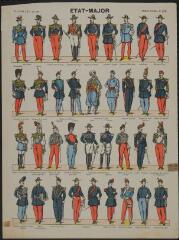 Etat-major (n° 456). [Catalogue spécial des soldats - soldats français - tenues antérieures à 1875 - 4 rangs à pied - 37 sujets].