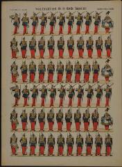 Voltigeurs de la Garde Impériale (n° 489). [Catalogue spécial des soldats - soldats francais - tenues antérieures à 1875 - 6 rangs à pied - 65 sujets].