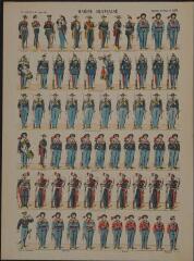 Marine française (n° 498). [Catalogue spécial des soldats - soldats francais - tenues antérieures à 1875 - 6 rangs à pied - 64 sujets].