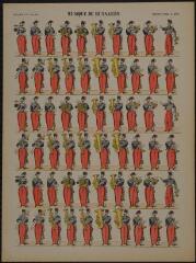 Musique de Hussards (n° 499). [Catalogue spécial des soldats - soldats francais - tenues antérieures à 1875 - 6 rangs à pied - 60 sujets].