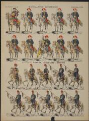 Cavalerie chinoise et État-major japonais (n° 750). [Catalogue spécial des soldats - soldats étrangers - Chine et Japon - 4 rangs à cheval - 20 sujets].