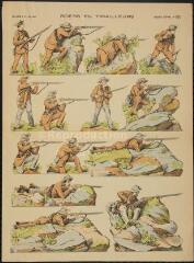 Boers en tirailleurs (n° 820). [Catalogue spécial des soldats - soldats étrangers - Boers - 4 rangs à pied - 14 sujets].