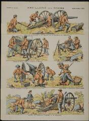 Artillerie des Boers (n° 821). [Catalogue spécial des soldats - soldats étrangers - Boers - 4 rangs à pied - 19 sujets].
