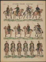 Cavalerie grecque. Grande tenue (n° 907). [Catalogue spécial des soldats - soldats étrangers - Grèce - 3 rangs à cheval - 14 sujets].