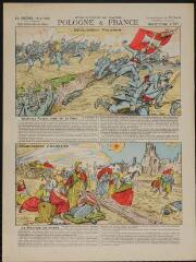 Sympathie de races - Pologne et France (n° 90 ter). [Catalogue spécial des images - image ordinaire - guerre 1914-1918 - 2 vignettes].