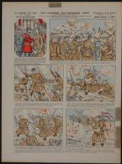 Trait d'héroisme d'un cornemusier écossais (n° 100 bis). [Catalogue spécial des images - image ordinaire - guerre 1914-1918 - 6 vignettes].