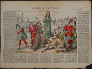 Martyre de Jeanne-d'Arc (n° 20). [Catalogue spécial des images - Chanssons populaires - Complaintes (1 tableau)].