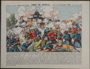 Guerre du Tonkin . Prise de Sontay (n° 160). [Catalogue spécial des images - Batailles (1 tableau)].