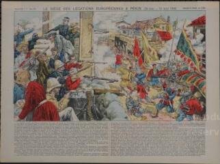 Le siège des légations européennes à Pekin (20 juin au 15 août 1900) (n° 186). [Catalogue spécial des images - Batailles (1 tableau) - Chine].