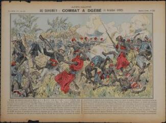 Actualité. Au Dahomey : combat à Dgébé (4 octobre 1892) (n° 190). [Catalogue spécial des images - batailles - actualité].