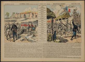 Le général Dodds formant ses colonnes d'attaque devant Abomey.– Occupation d'Abomey (n° 193). [Catalogue spécial des images - Batailles (1 tableau) - Au Dahomey].