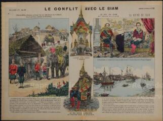 Les navires français devant Bangkok (n° 196). [Catalogue spécial des images - Batailles (1 tableau) - Conflit avec le Siam].