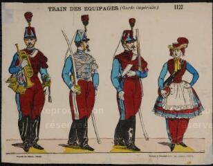 Train des équipages. (Garde impériale) (n° 1122). [Soldats français - 1 rang à pied - 4 sujets].