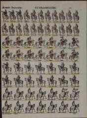 Armée française. Cuirassiers (n° 1736). [Soldats à 8 rangs à cheval].
