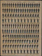 Expédition française au Tong-King.– Marin et soldats de marine (n° 1799). [Soldat à 10 rangs à pied].