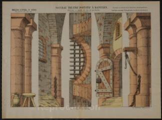 Décors de Théâtre.– «Nouveau théâtre portatif à rainures» : coulisses et bande de ciel de la prison (n° 13).