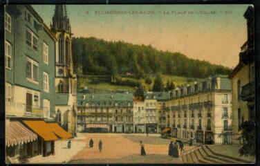 Plombières-les-Bains. - La place de l'église.