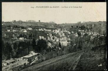 Plombières-les-Bains. - La gare et le coteau sud.