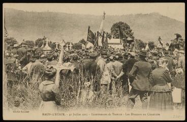 [Raon-L'Étape]. - Enterrement de Thirion (31 juillet 1907), les discours au cimetière.