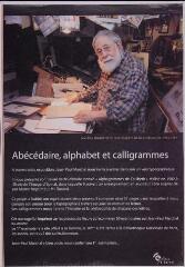 Abécédaire, alphabet et calligrammes.
