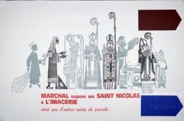 Marchal expose ses saint Nicolas à l'Imagerie ainsi que d'autres saints du paradis.