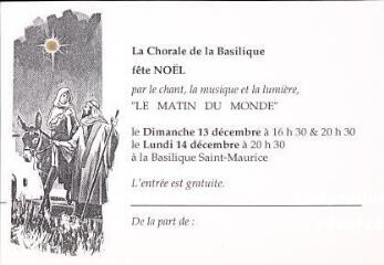 La chorale de la Basilique fête Noël par le chant, la musique et la lumière, "le matin du monde".