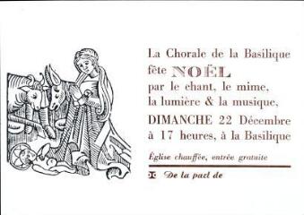 La chorale de la Basilique fête Noël par le chant, le mime, la lumière et la musique.