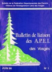 Bulletin de liaison des A.P.E.L. des Vosges.