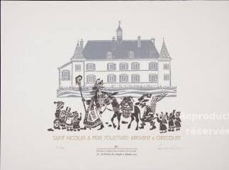 Saint Nicolas et Père Fouettard arrivent à Girecourt.