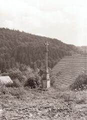 Girmont-Val-d'Ajol - croix de chemin de Méreille - 1724. – Vue d'ensemble.