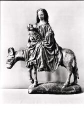 Amsterdam - Rijksmuseum. – Vue d'une statue représentant la Fuite en Égypte.