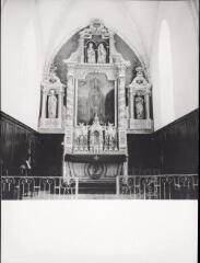 Le Barboux - église Saint-Renobert. – Vue du maître-autel et de son retable - XVIe siècle.