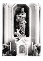 Clérey-la-Côte - église Saint-Matthieu. – Vue d'une statue de saint Matthieu - XVIIIe siècle.