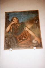 La Croix-aux-Mines, Le Chipal - chapelle Saint-Marc. – Vue d'un tableau représentant une femme avec un crâne - 1766.